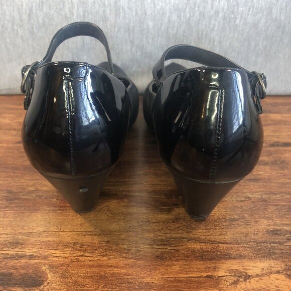 Dansko Bonnie Brown Animal Print Patent Leather Mary Jane Heels SZ‎ 40 US 9.5-10 - Picture 3 of 11